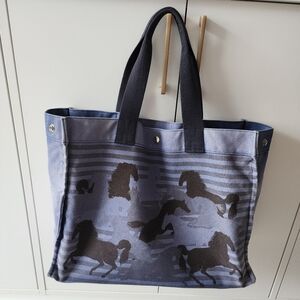 Hermès Cotton Canvas Chevaux En Camouflage Bag